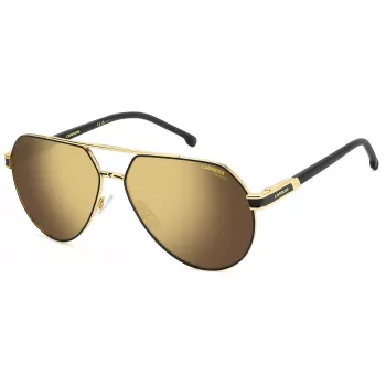 CARRERA 1067/SI Óculos de Sol Homem - Armação Pilot Quadrada, Acetato Preto, Lentes de Policarbonato Cinzentas, Proteção UV400, Lente 62mm, Ponte 14mm, Haste 145mm