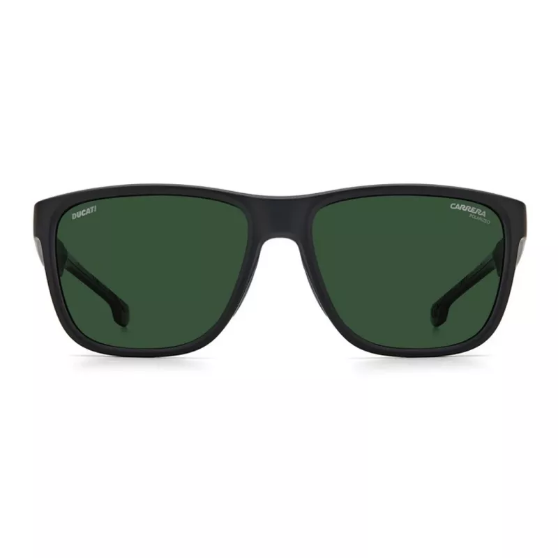 Óculos de sol de homem Carrera Ducati CARDUC003S3 - Retangular desportivo, armação preta, lentes cinzentas, 57/17/135 mm