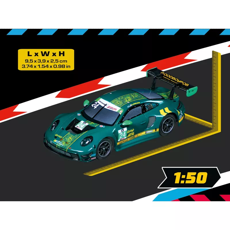 Carrera GO!!! Hybrid Porsche 911 GT3 R Wright Motorsports No.24 Carro de slot 1:43