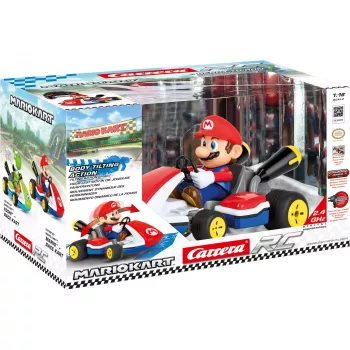 Carrera RC Mario Kart - Mario Race Kart com som vermelho/azul, 1:16