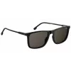 Óculos de sol unissexo CARRERA 231-S-807-IR (55/18/145 mm) Armação de acetato preta lentes cinzentas espelhadas prateadas