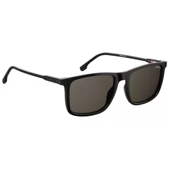 Óculos de sol unissexo CARRERA 231-S-807-IR (55/18/145 mm) Armação de acetato preta lentes cinzentas espelhadas prateadas