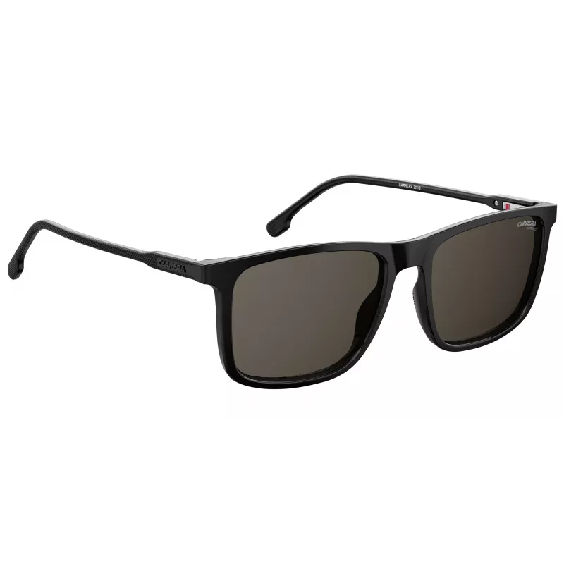 Óculos de sol unissexo CARRERA 231-S-807-IR (55/18/145 mm) Armação de acetato preta lentes cinzentas espelhadas prateadas