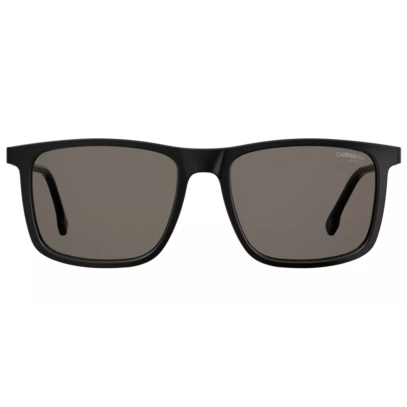 Óculos de sol unissexo CARRERA 231-S-807-IR (55/18/145 mm) Armação de acetato preta lentes cinzentas espelhadas prateadas