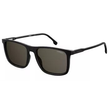 Óculos de sol unissexo CARRERA 231-S-807-IR (55/18/145 mm) Armação de acetato preta lentes cinzentas espelhadas prateadas