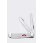 Faca Case SparXX Mini Trapper com cabo sintético branco e lâminas de aço inoxidável Tru-Sharp