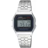 Relógio de quartzo digital unissexo CASIO A-159WA-N1, 33 mm, prateado/cinzento