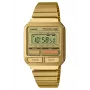 CASIO A120WEG-9AEF relógio digital vintage para mulher, 33,5 mm, tom dourado