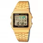 CASIO A500WGA-1 relógio digital de homem 39mm dourado aço inoxidável