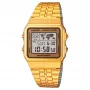 CASIO A500WGA-9 Relógio digital para homem 39mm tom dourado aço inoxidável