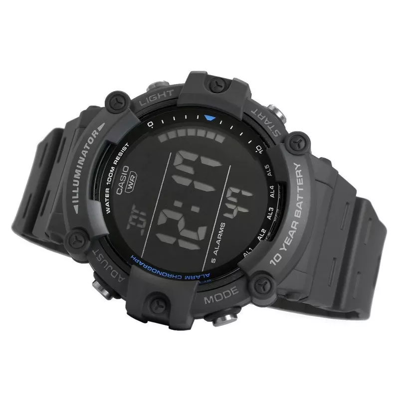 Relógio digital de homem Casio AE-1500WH-8BVEF – bracelete de resina, 100m à prova de água, hora mundial
