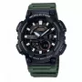 CASIO AEQ-110W-3A relógio de homem analógico-digital, 52,2mm, bracelete de resina verde