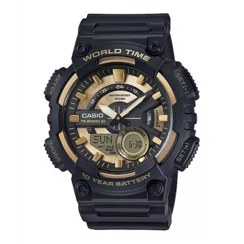 Relógio de homem CASIO AEQ110BW-9AVDF analógico-digital, 52,2 mm, preto/branco