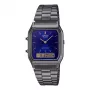 CASIO AQ-230GG-2A relógio unissexo analógico-digital de quartzo, 38,8mm, bracelete de aço inoxidável cinzento gunmetal, mostrador azul