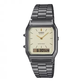 Relógio CASIO AQ-230GG-9A unissexo analógico-digital, 38,8 mm, gunmetal e tom dourado