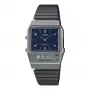 Relógio analógico-digital unissexo CASIO AQ-800EB-2AEF, 32mm, mostrador azul, bracelete de malha prateado