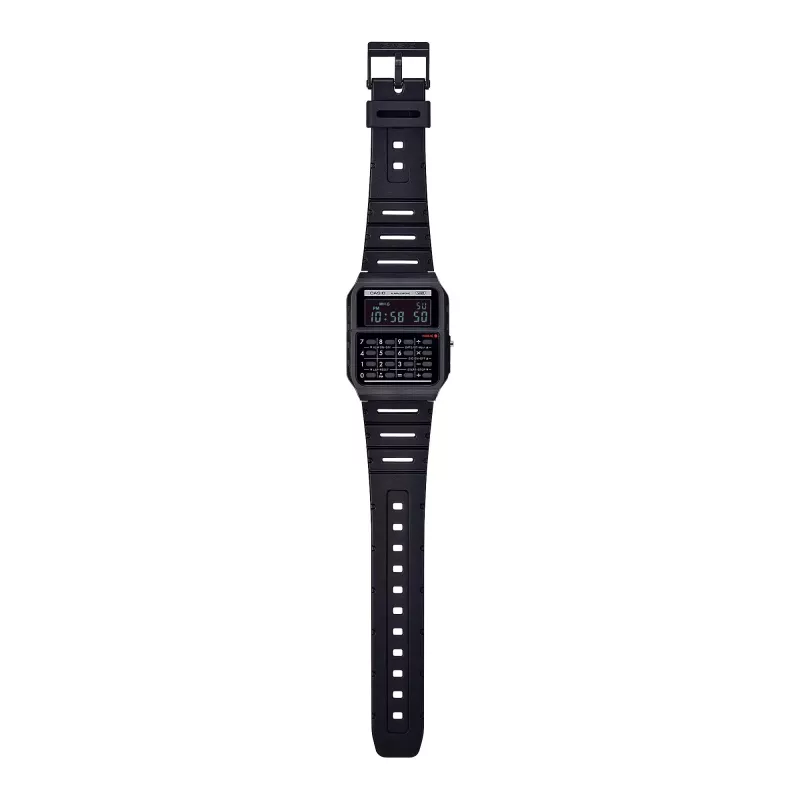 Relógio digital unissexo CASIO CA-53WB-1BEF com calculadora, resina preta