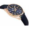 Casio Edifice EFV-150CL-2AVUEF relógio de homem com mostrador azul e bracelete de pele castanha