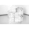 Relógio digital Casio F-91WS-7DF – caixa de resina branca transparente, unissexo, quartzo, retroiluminação LED, resistente à água até 3 ATM