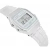 Relógio digital Casio F-91WS-7DF – caixa de resina branca transparente, unissexo, quartzo, retroiluminação LED, resistente à água até 3 ATM
