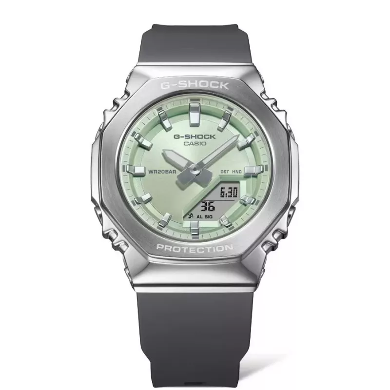 CASIO G-SHOCK Relógio analógico-digital mulher GM-S2110-3AER 42,9mm verde resina/aço inoxidável
