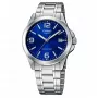 CASIO LTP-1215A-2A Relógio de mulher Analógico Quartzo 28mm mostrador azul Aço inoxidável