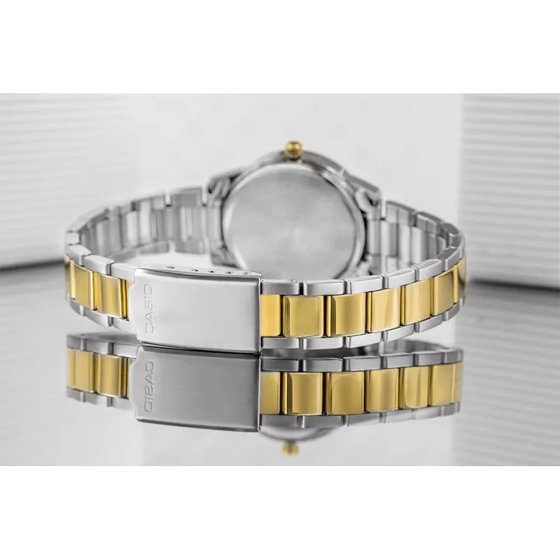 CASIO LTP-1303SG-7AVDF relógio de senhora analógico de quartzo com bracelete de aço inoxidável e indicação da data