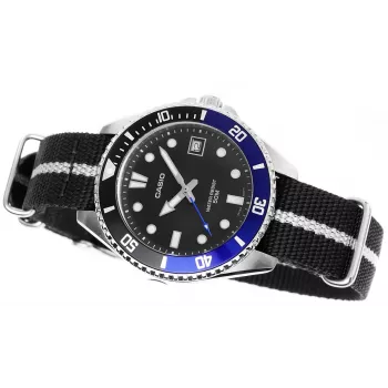 Casio MDV-10C-1A2VEF relógio de mergulho de homem preto aço inoxidável resina