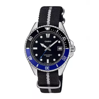Casio MDV-10C-1A2VEF relógio de mergulho de homem preto aço inoxidável resina