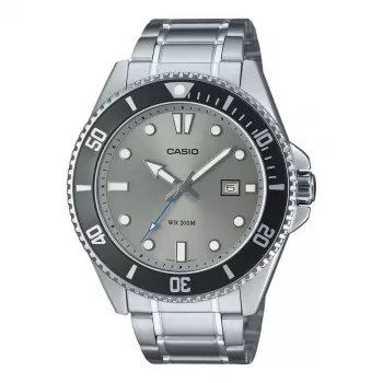 Relógio de quartzo analógico de homem CASIO MDV107D8AVDF, 49,5 mm aço inoxidável, mostrador preto