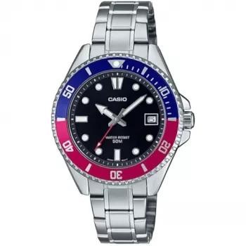 CASIO MDV10D1A3VDF Relógio de quartzo analógico para homem 44,2 mm aço inoxidável