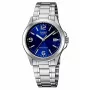 Relógio de quartzo analógico de homem CASIO MTP-1215A-2A Mostrador azul Aço inoxidável 43,3 mm
