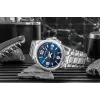 Casio MTP-1314D-2AVEF relógio analógico de quartzo para homem, mostrador azul, bracelete de aço inoxidável, resistência à água 50m