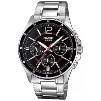 Casio MTP-1374D-1AV Relógio de quartzo analógico de homem Aço inoxidável 43,5 mm