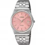 Relógio de quartzo analógico de homem Casio MTP-B145D-4AVEF com bracelete de aço inoxidável, mostrador cor de salmão, caixa prateada, resistência à água de 50m
