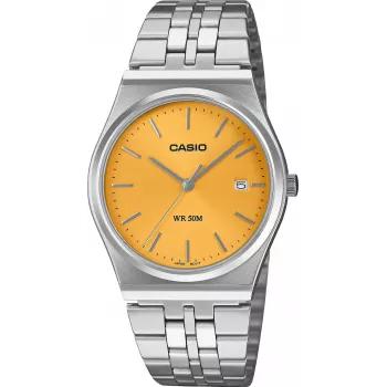 Relógio de homem Casio MTP-B145D-9AVEF analógico de quartzo prateado aço inoxidável