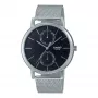CASIO MTP-B310M-1AVEF Relógio analógico de quartzo unissexo, bracelete de malha de aço inoxidável, 50 m à prova de água