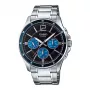 Relógio de homem CASIO MTP1374D2AVDF analógico de quartzo 43,5 mm aço inoxidável mostrador azul