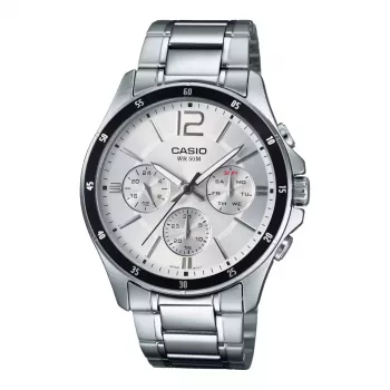 Relógio de homem CASIO MTP1374D7AVDF analógico quartzo aço inoxidável 47mm