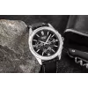 Relógio de quartzo analógico de homem CASIO MTP1375L1AVDF com bracelete de pele, mostrador preto, 42 mm
