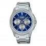 Relógio de quartzo analógico de homem CASIO MTP1375PD2A1V 43,8 mm aço inoxidável mostrador azul