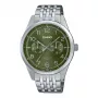 Relógio de quartzo analógico de homem CASIO MTPE340D3AVDF 42mm Aço inoxidável mostrador verde