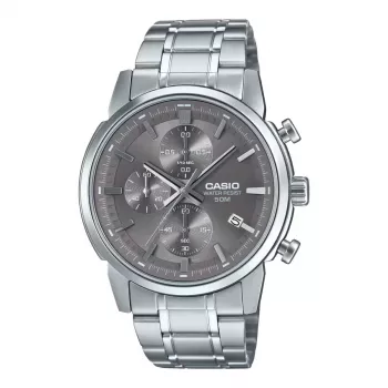 Relógio de homem CASIO MTPE510D8AVDF analógico de quartzo 42 mm aço inoxidável mostrador cinzento