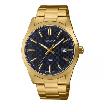 Relógio de quartzo analógico de homem CASIO MTPVD03G1AUDF 42mm aço inoxidável tom dourado