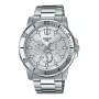 Relógio de quartzo analógico de homem CASIO MTPVD300D-7EUD 45mm aço inoxidável mostrador prateado