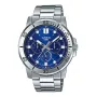 Relógio de quartzo analógico de homem CASIO MTPVD300D2EUD 45 mm aço inoxidável mostrador azul