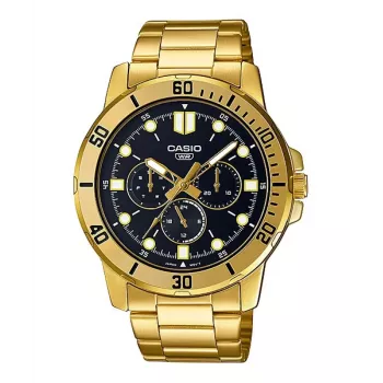 CASIO MTPVD300G1EUD Relógio de homem analógico de quartzo 45 mm aço inoxidável tom dourado