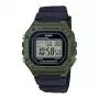 CASIO W-218H-3AVDF relógio digital - resina verde, resistência à água 50m, retroiluminação LED