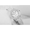 Relógio analógico de quartzo CASIO LTP-1128A-7B para mulher 33 mm mostrador prateado aço inoxidável