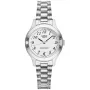 Relógio analógico de quartzo CASIO LTP-1128A-7B para mulher 33 mm mostrador prateado aço inoxidável